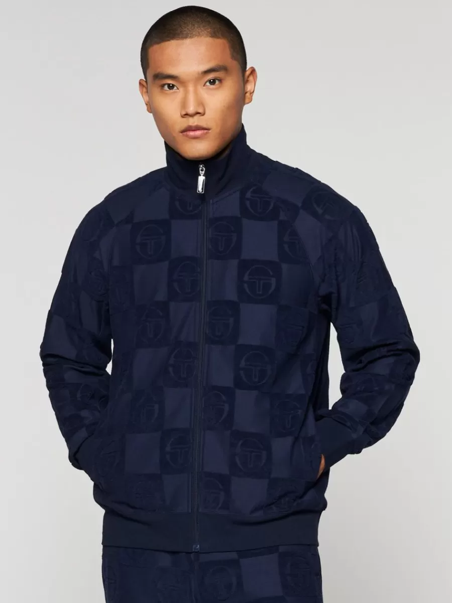 View All>Sergio Tacchini Anzio Zip-Up Track Jacket-Maritime Blue