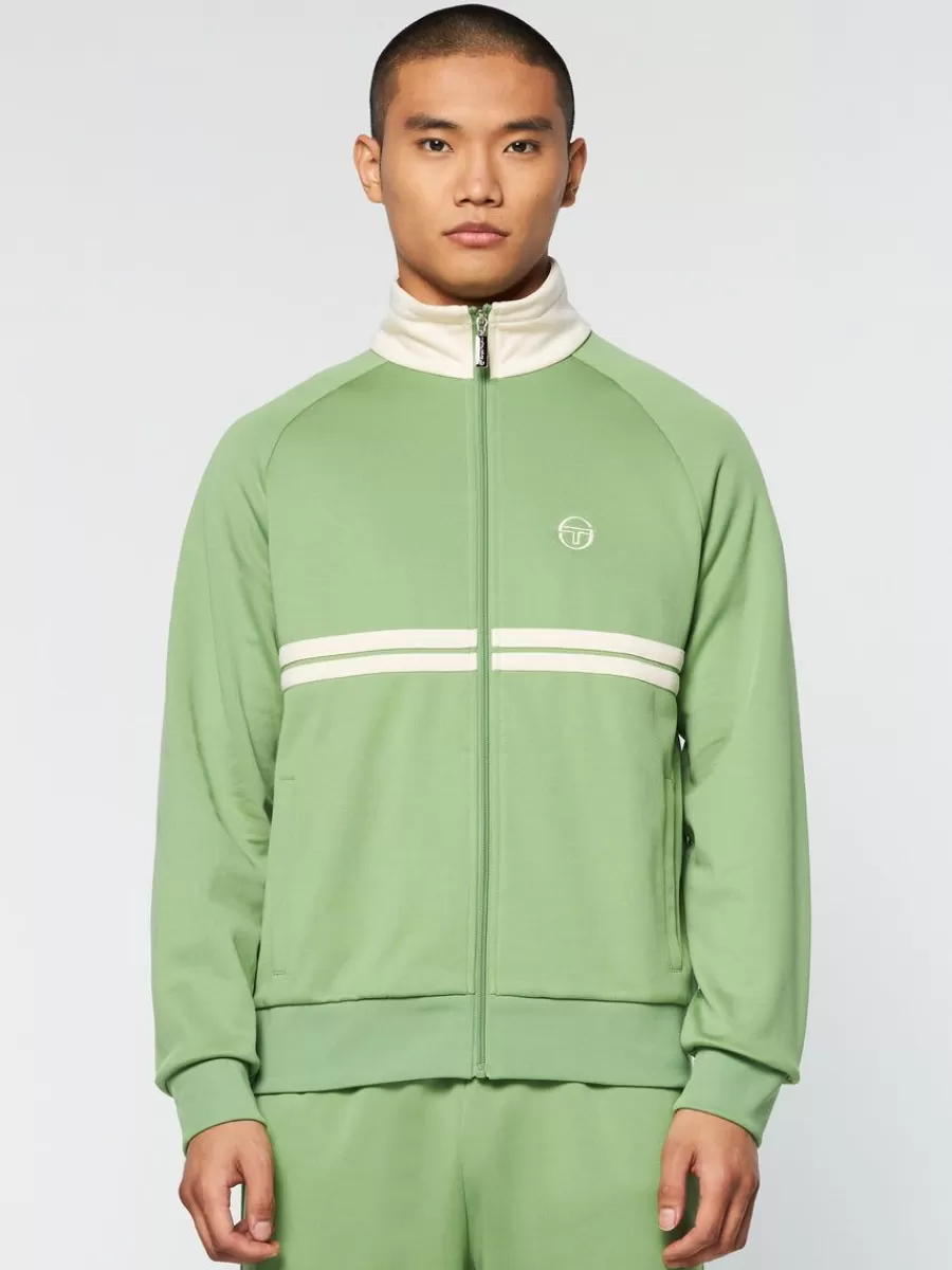 Jackets>Sergio Tacchini Dallas Track Jacket Archivio- Jade Green/ Pearl Ivory