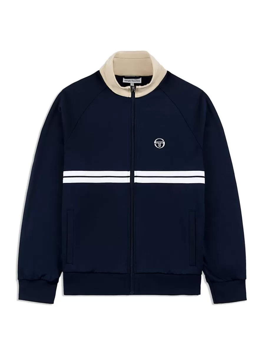 Jackets>Sergio Tacchini Dallas Track Jacket Archivio- Maritime Blue/ Humus