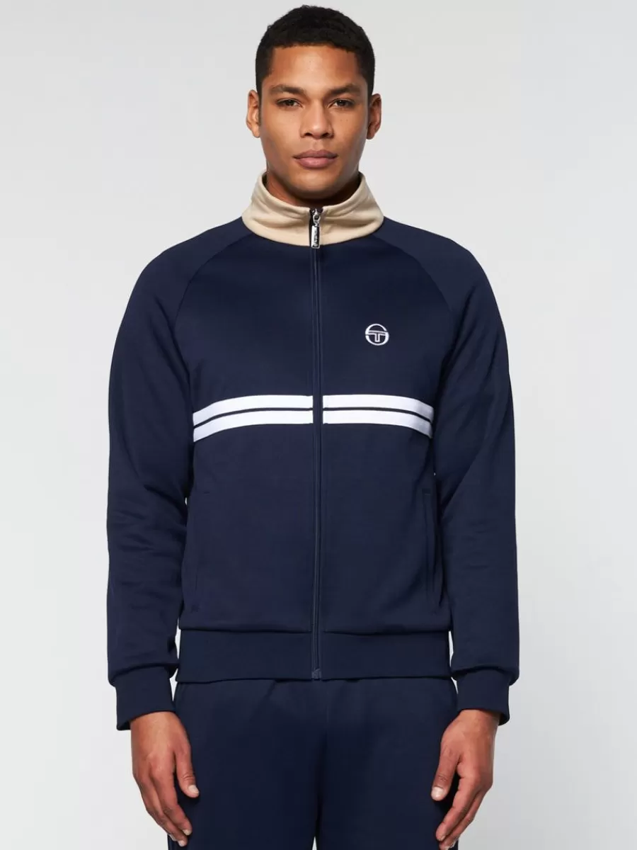 Jackets>Sergio Tacchini Dallas Track Jacket Archivio- Maritime Blue/ Humus