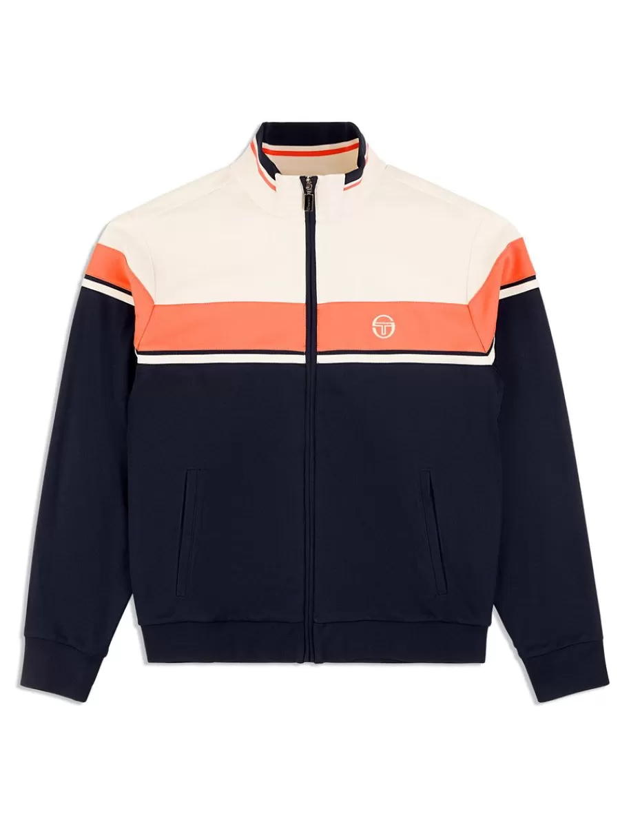 Jackets>Sergio Tacchini Damarindo Track Jacket Archivio- Gardenia/ Maritime Blue