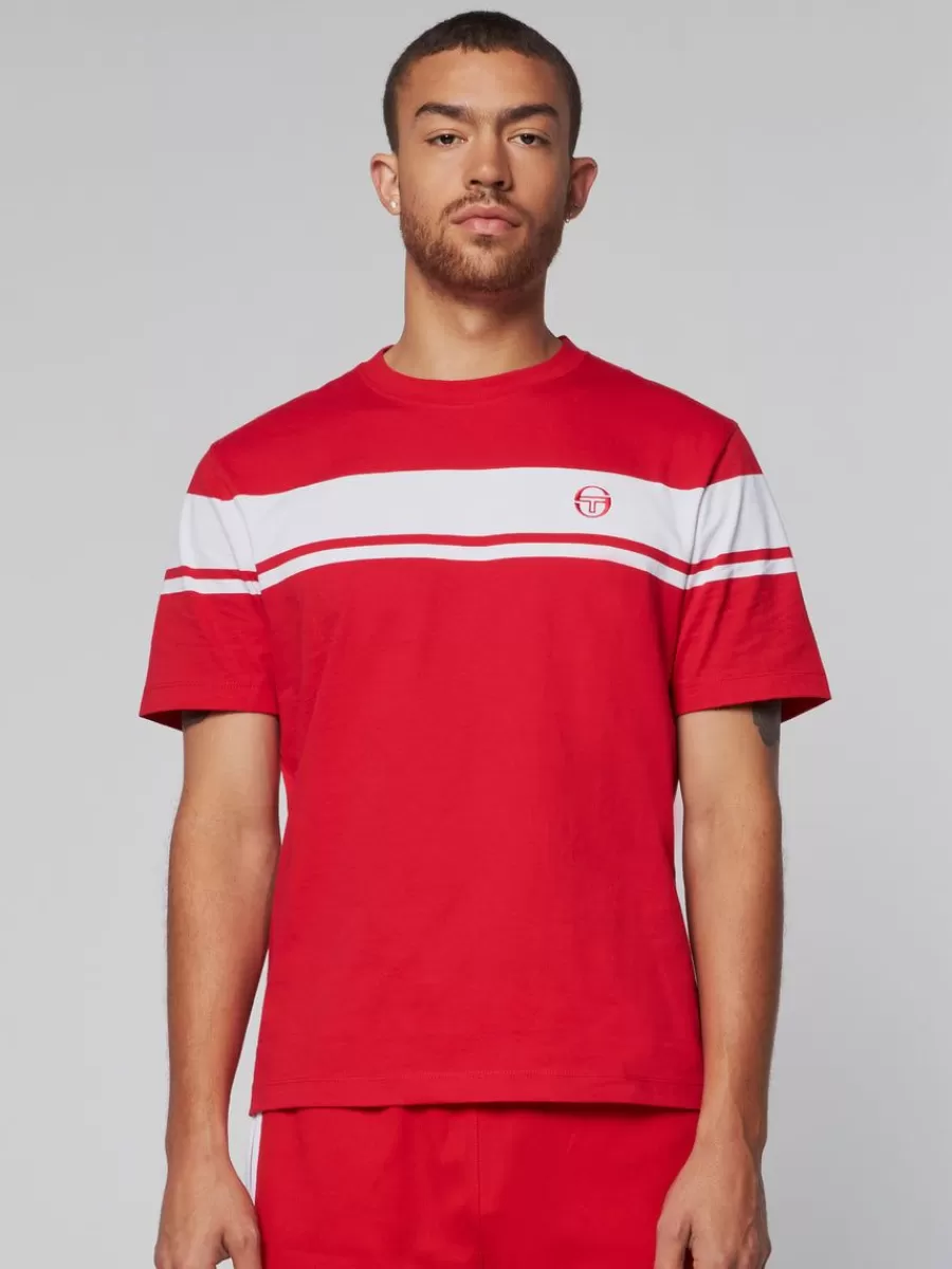 T-Shirts>Sergio Tacchini Damarindo T-Shirt- Adrenaline Rush/ White