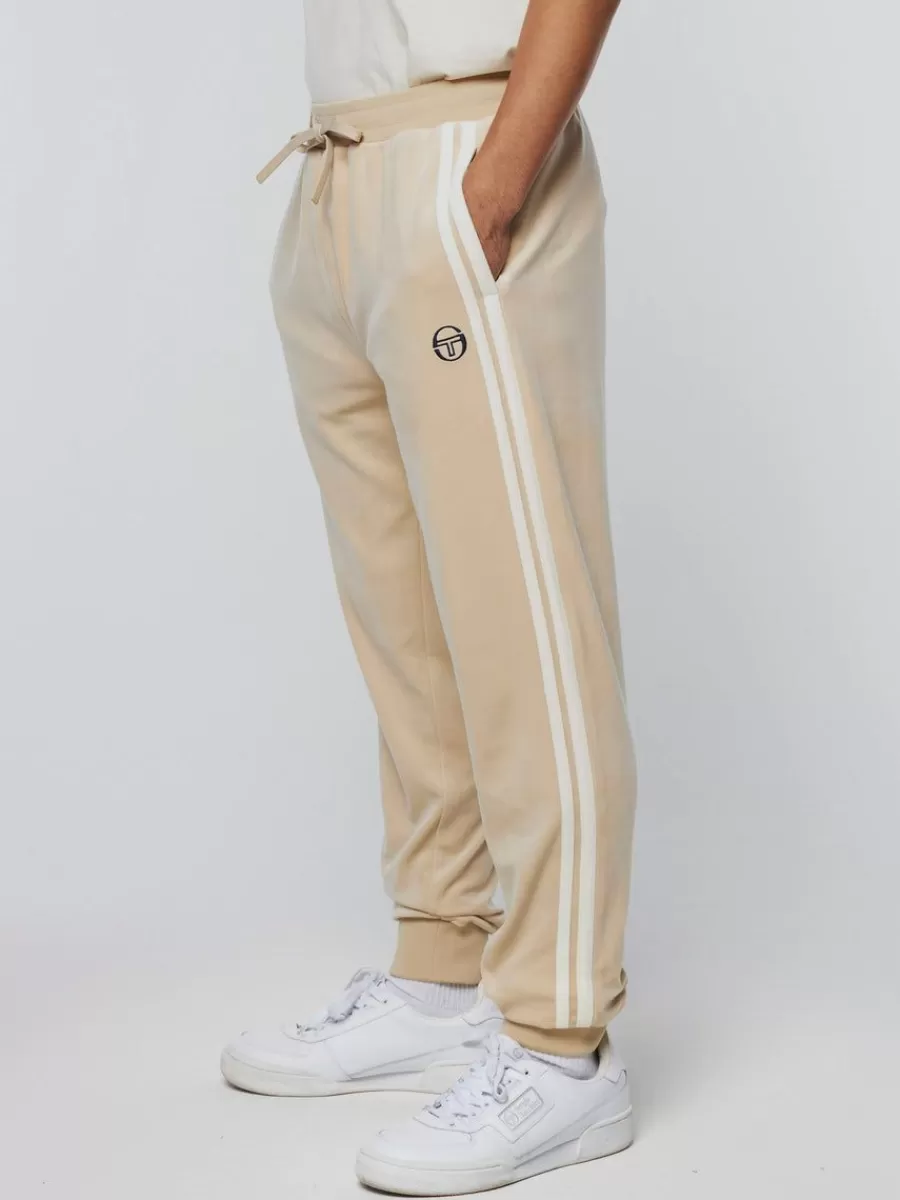 Velour>Sergio Tacchini Damarindo Velour Track Pant-Cement/ Gardenia