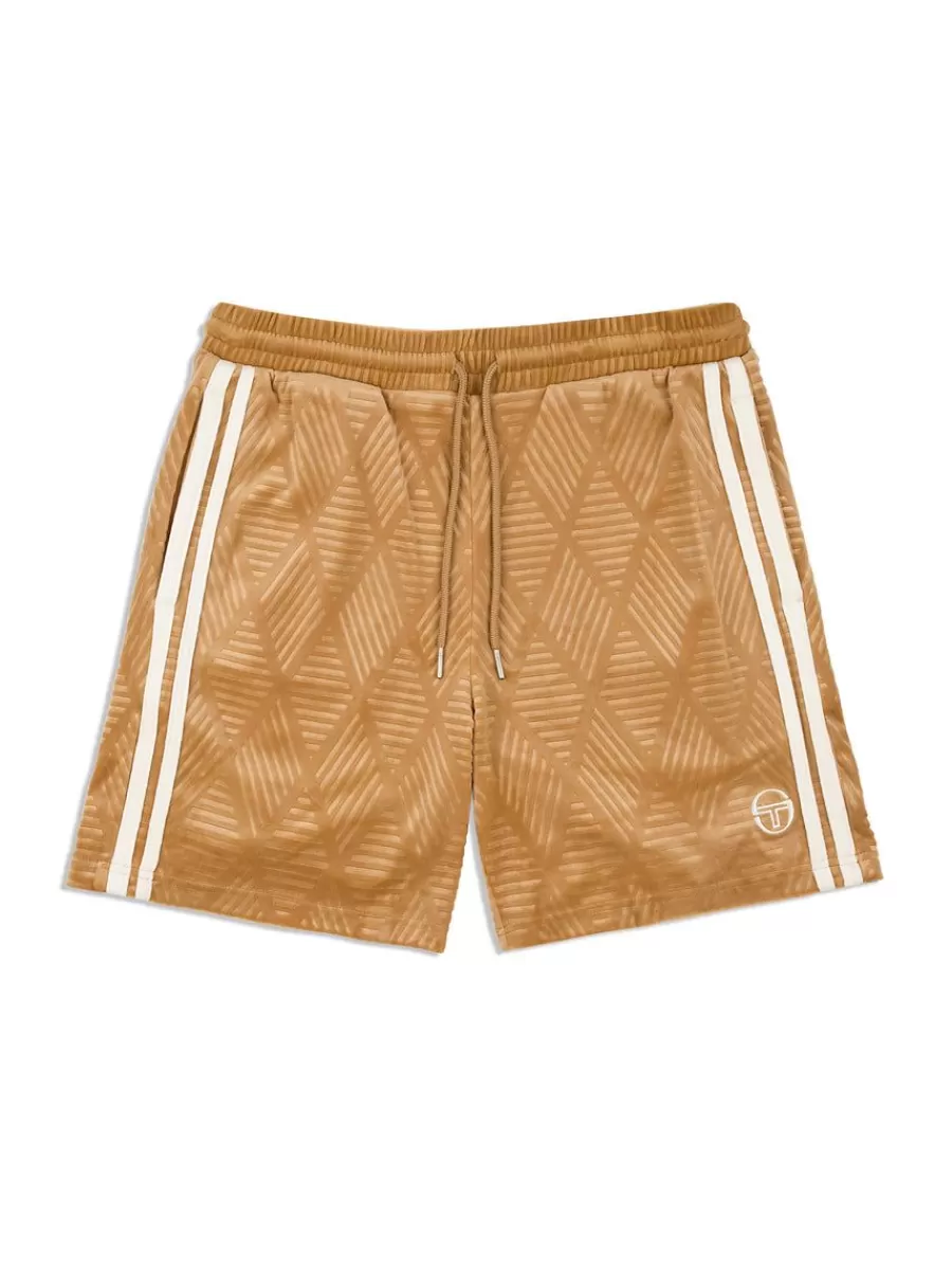 Matching Separates>Sergio Tacchini Debossed Damarindo Velour Short- Meerkat