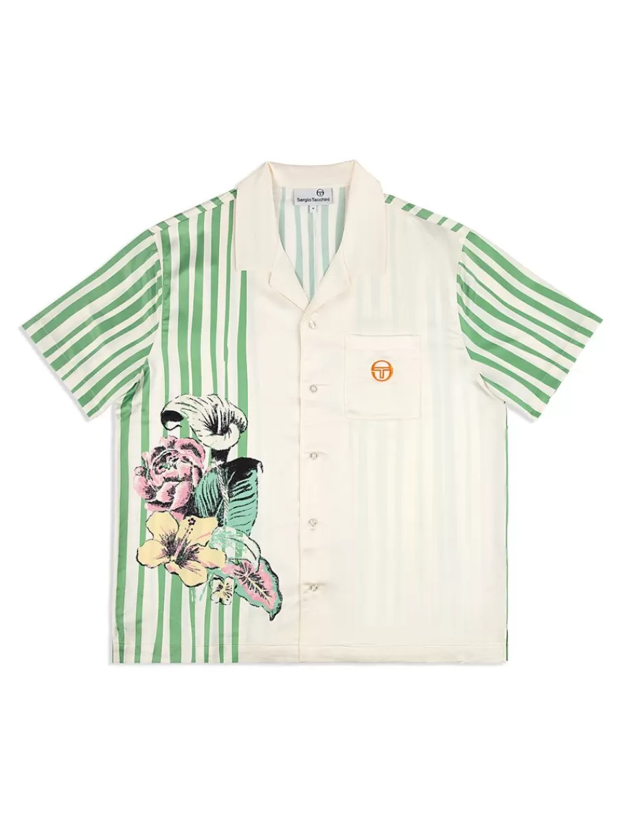 Matching Separates>Sergio Tacchini Ella Printed Shirt- Gardenia