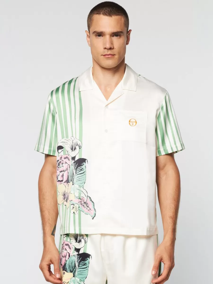 Matching Separates>Sergio Tacchini Ella Printed Shirt- Gardenia