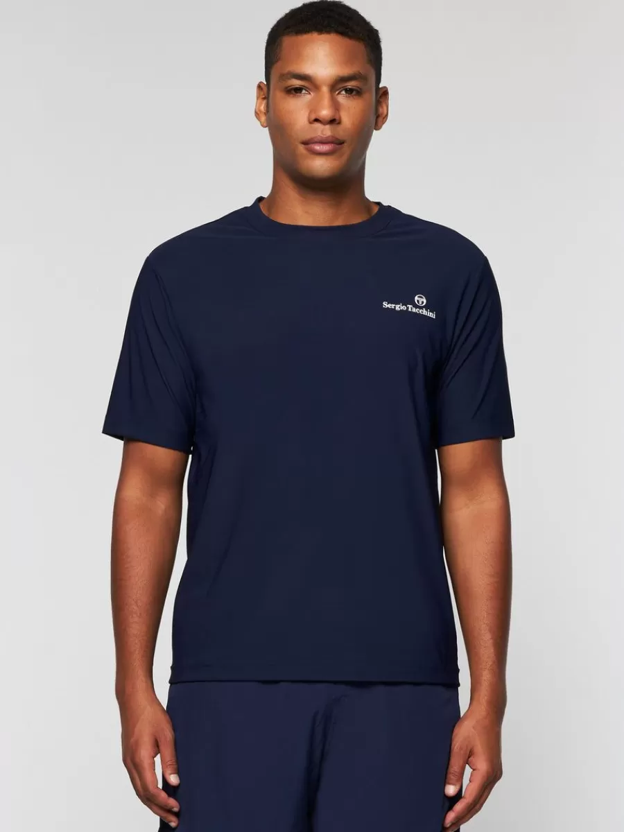 For The Court>Sergio Tacchini Foro T-Shirt- Maritime Blue