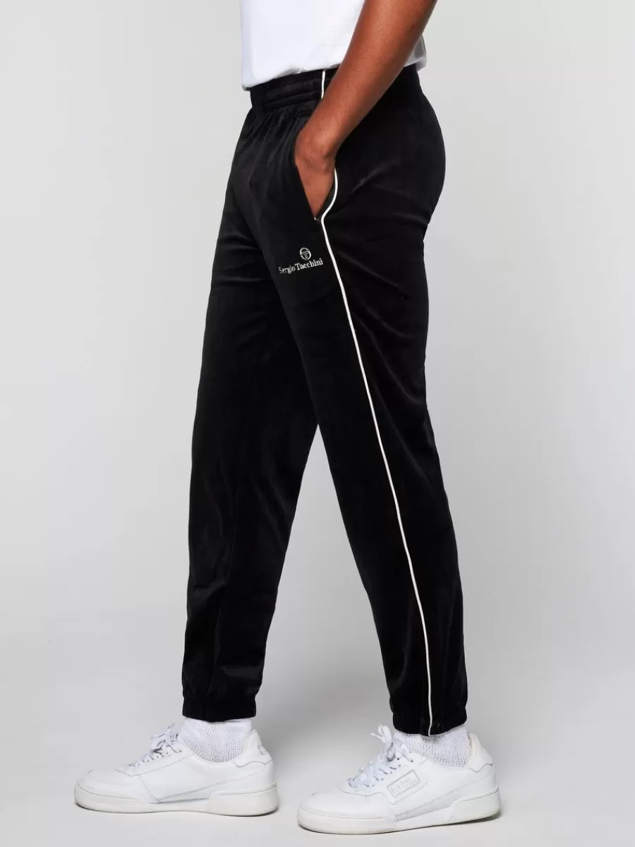 Velour>Sergio Tacchini Gallone Velour Track Pant- Black Beauty