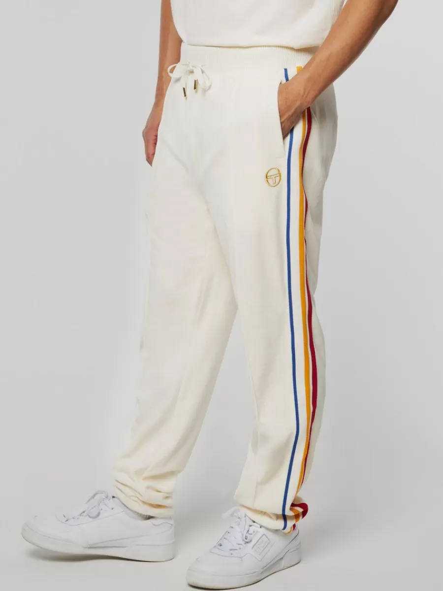 Velour>Sergio Tacchini Goran Velour Track Pant Archivio- Gardenia