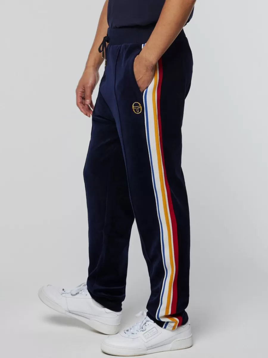 Velour>Sergio Tacchini Goran Velour Track Pant Archivio- Maritime Blue
