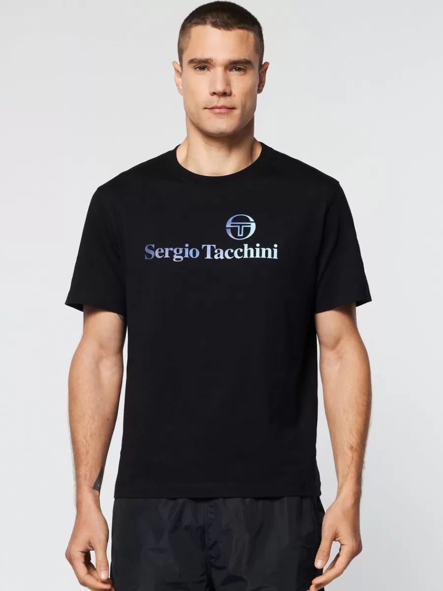 For The Court>Sergio Tacchini Gradiennte T-Shirt- Black Beauty