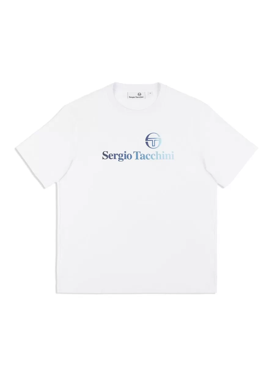 For The Court>Sergio Tacchini Gradiennte T-Shirt- Brilliant White