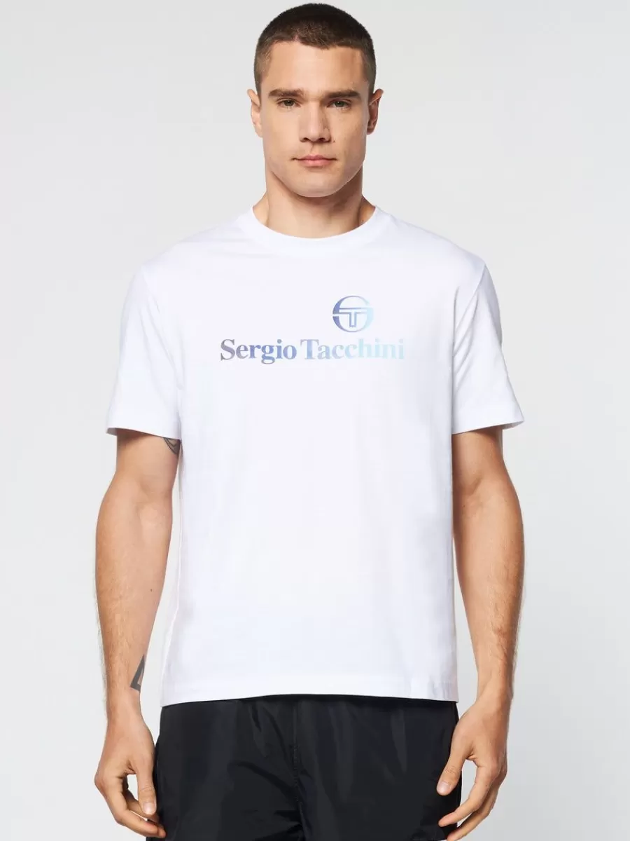 For The Court>Sergio Tacchini Gradiennte T-Shirt- Brilliant White