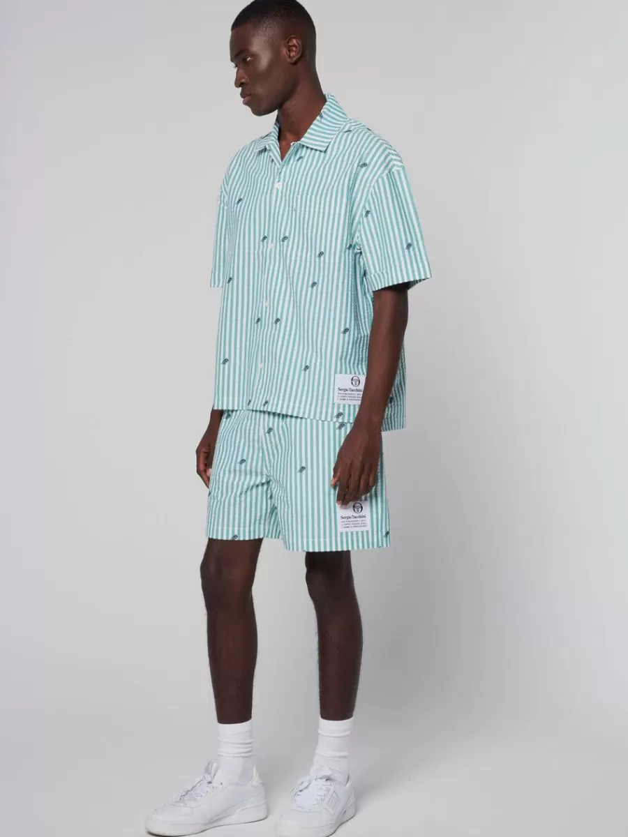 Matching Separates>Sergio Tacchini Granda Camp Shirt- Deep Mint