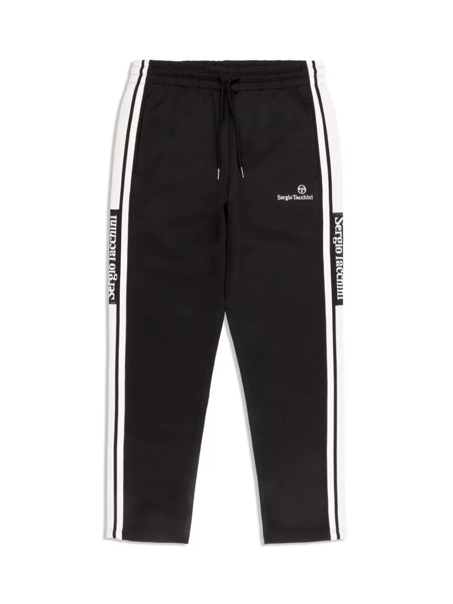 Pants And Sweatpants>Sergio Tacchini Gromo Tape Track Pant- Black Beauty