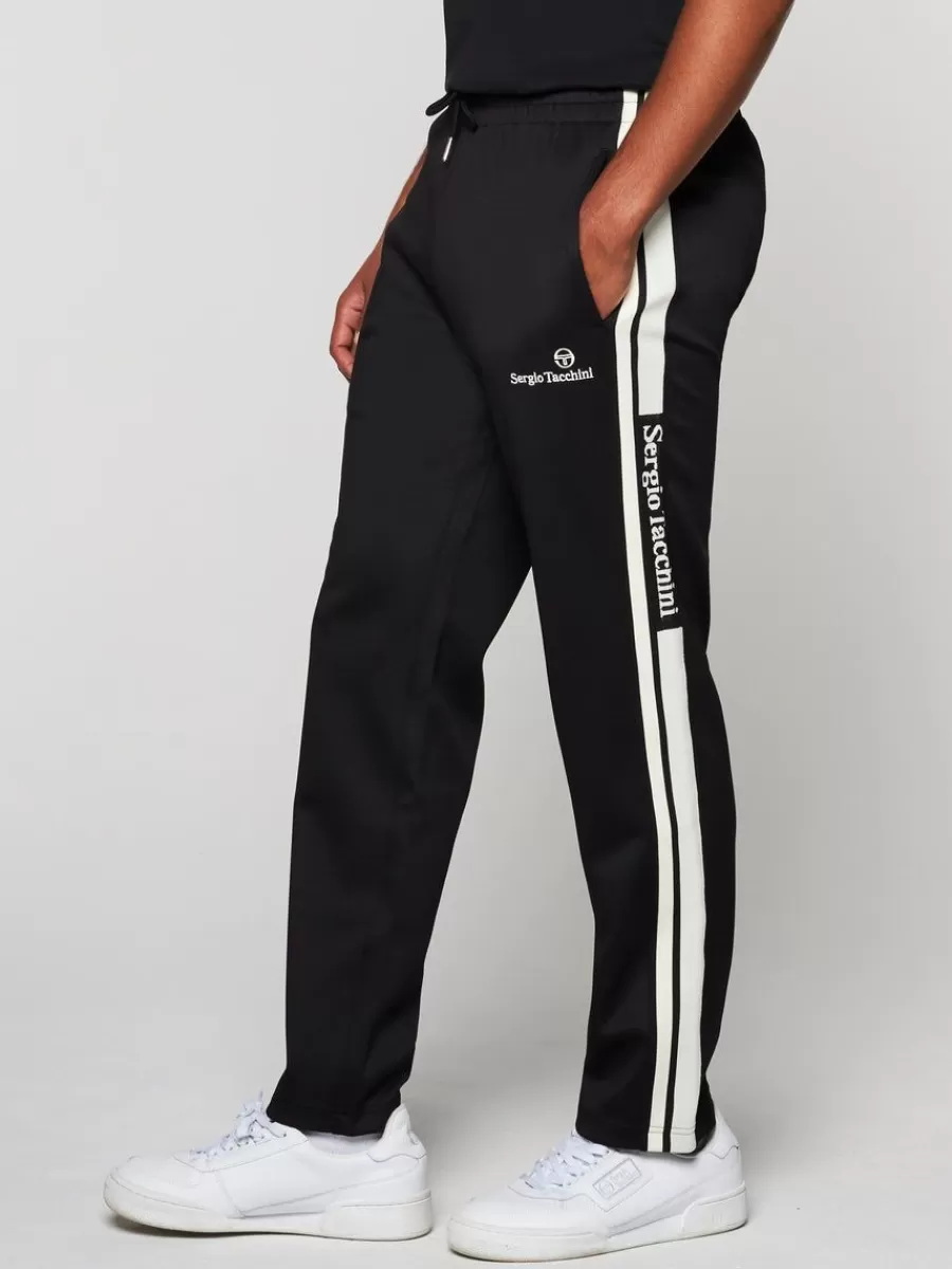 Pants And Sweatpants>Sergio Tacchini Gromo Tape Track Pant- Black Beauty