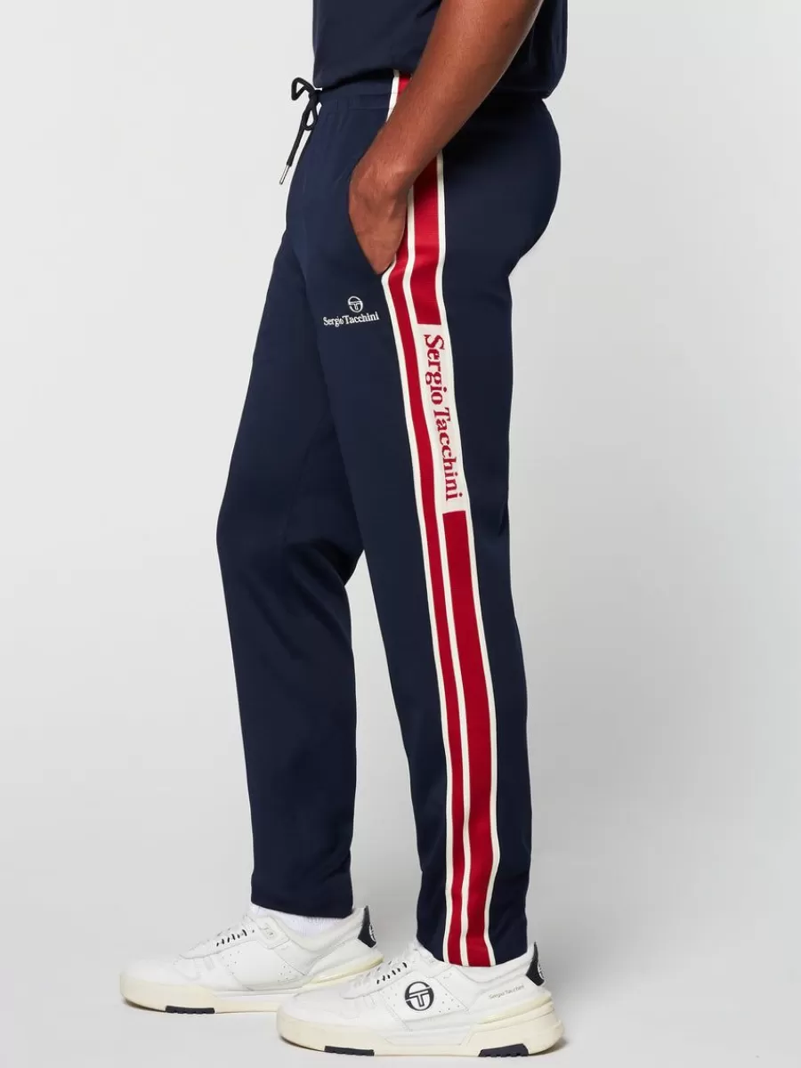 Pants And Sweatpants>Sergio Tacchini Gromo Tape Track Pant- Maritime Blue