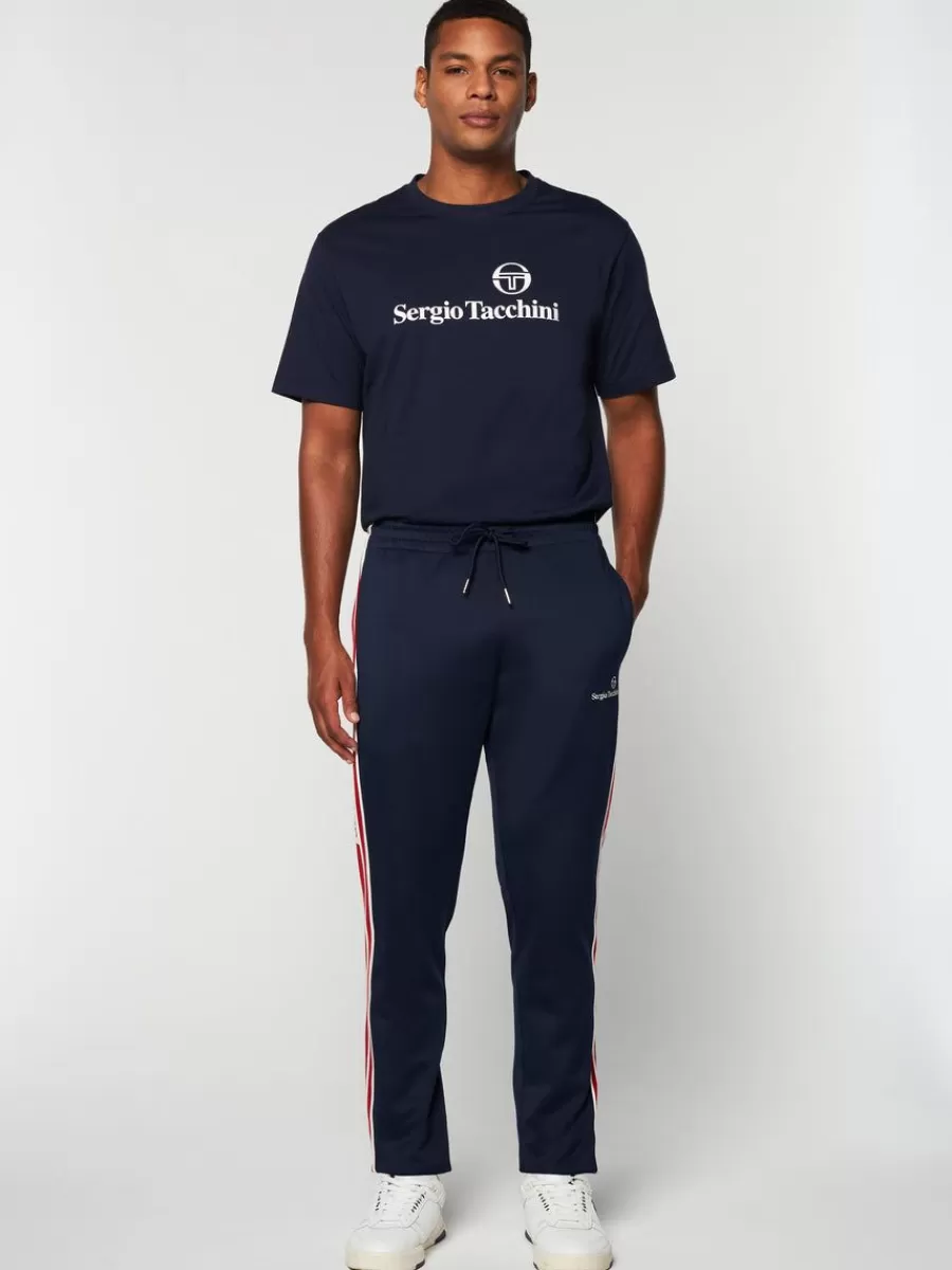 Pants And Sweatpants>Sergio Tacchini Gromo Tape Track Pant- Maritime Blue