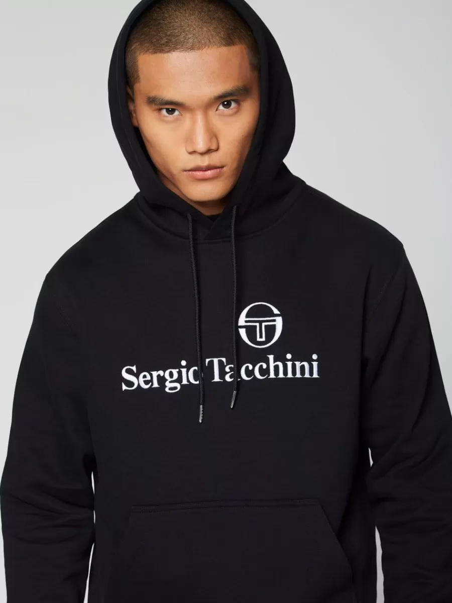 Sweatshirts And Hoodies>Sergio Tacchini Heritage Hoodie- Black Beauty