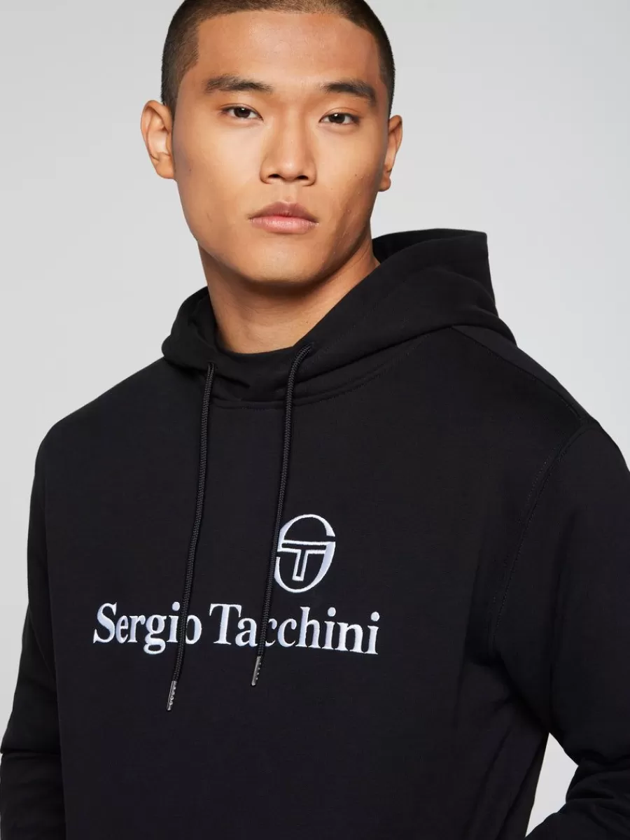 Sweatshirts And Hoodies>Sergio Tacchini Heritage Hoodie- Black Beauty
