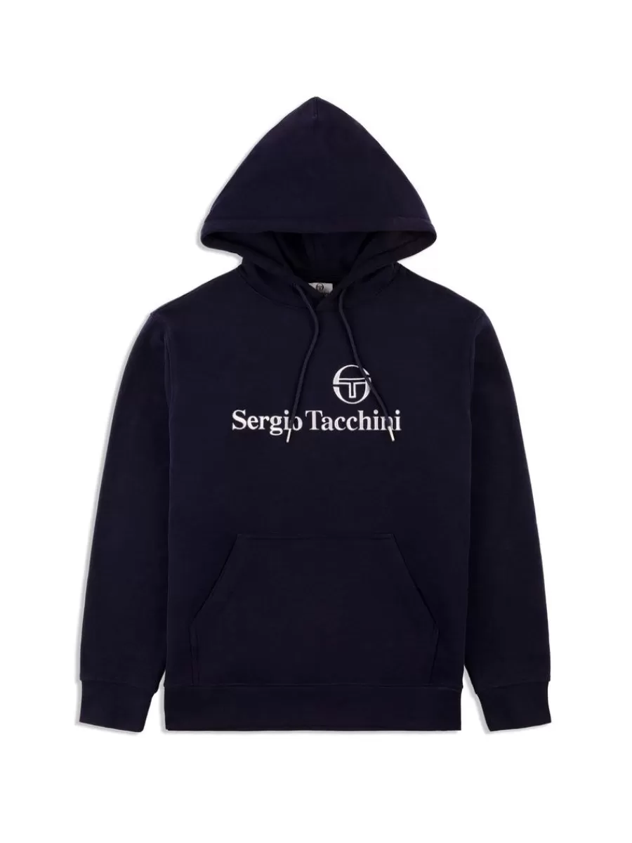 Sweatshirts And Hoodies>Sergio Tacchini Heritage Hoodie- Maritime Blue