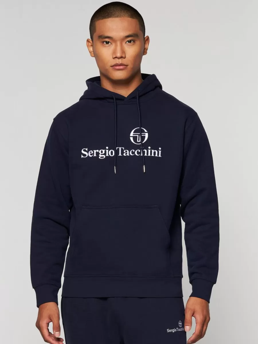 Sweatshirts And Hoodies>Sergio Tacchini Heritage Hoodie- Maritime Blue