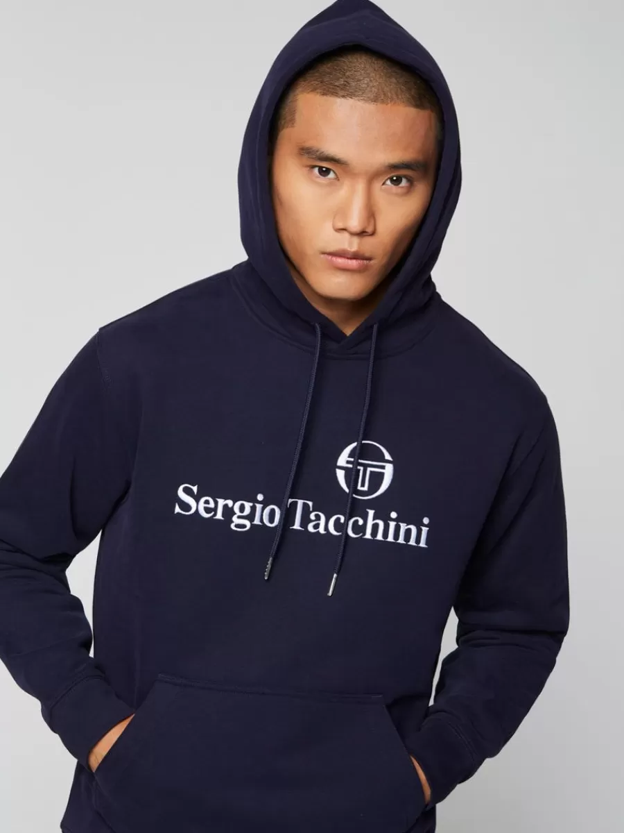 Sweatshirts And Hoodies>Sergio Tacchini Heritage Hoodie- Maritime Blue