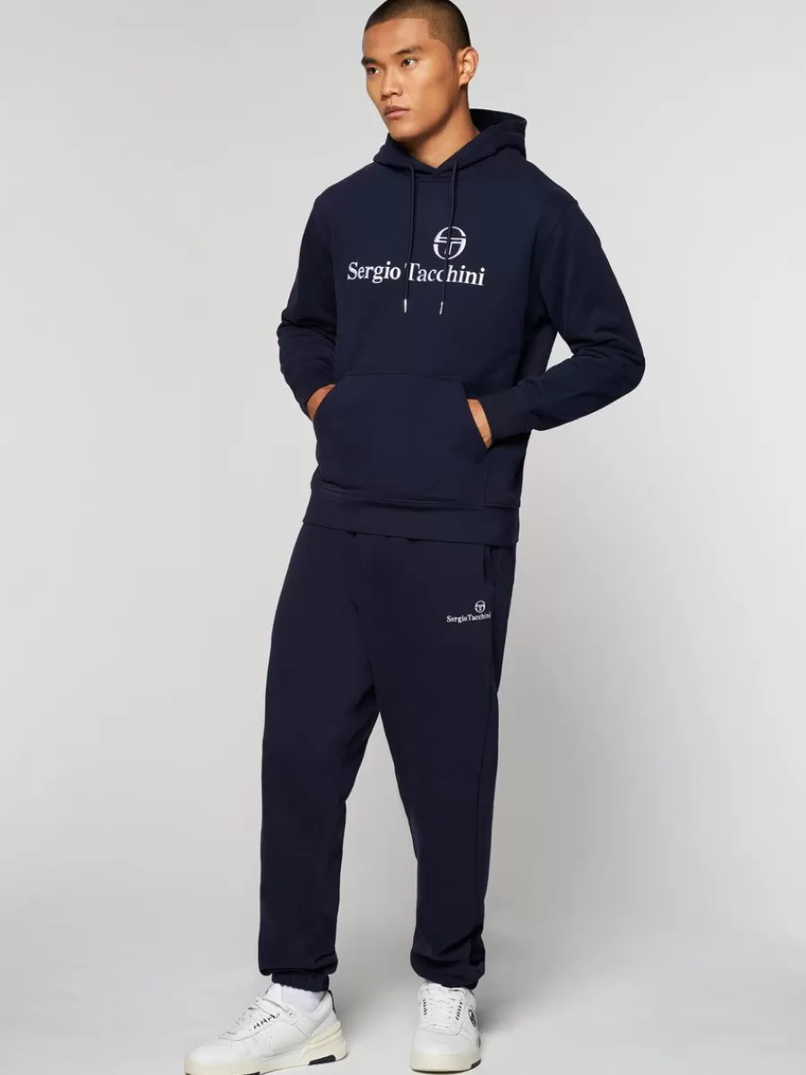 Sweatshirts And Hoodies>Sergio Tacchini Heritage Hoodie- Maritime Blue