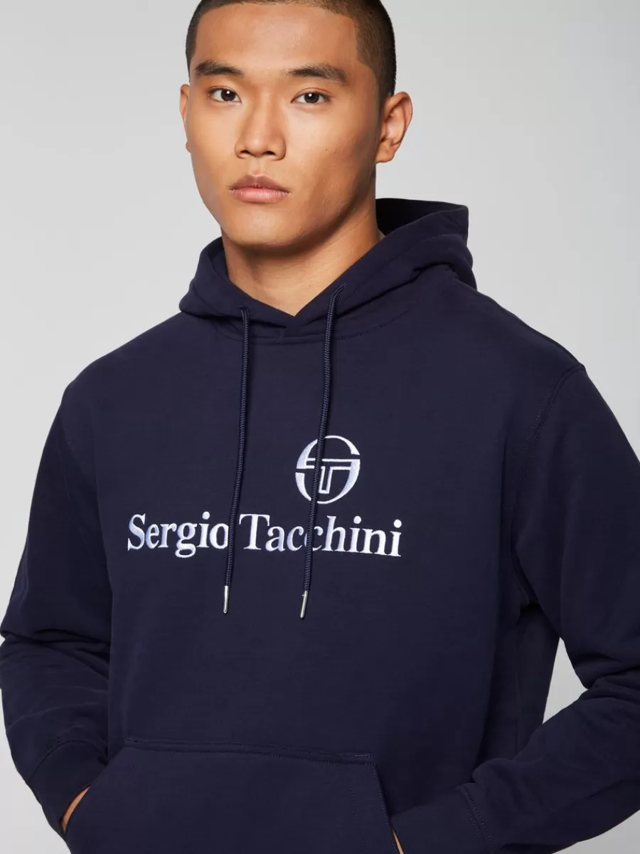 Sweatshirts And Hoodies>Sergio Tacchini Heritage Hoodie- Maritime Blue