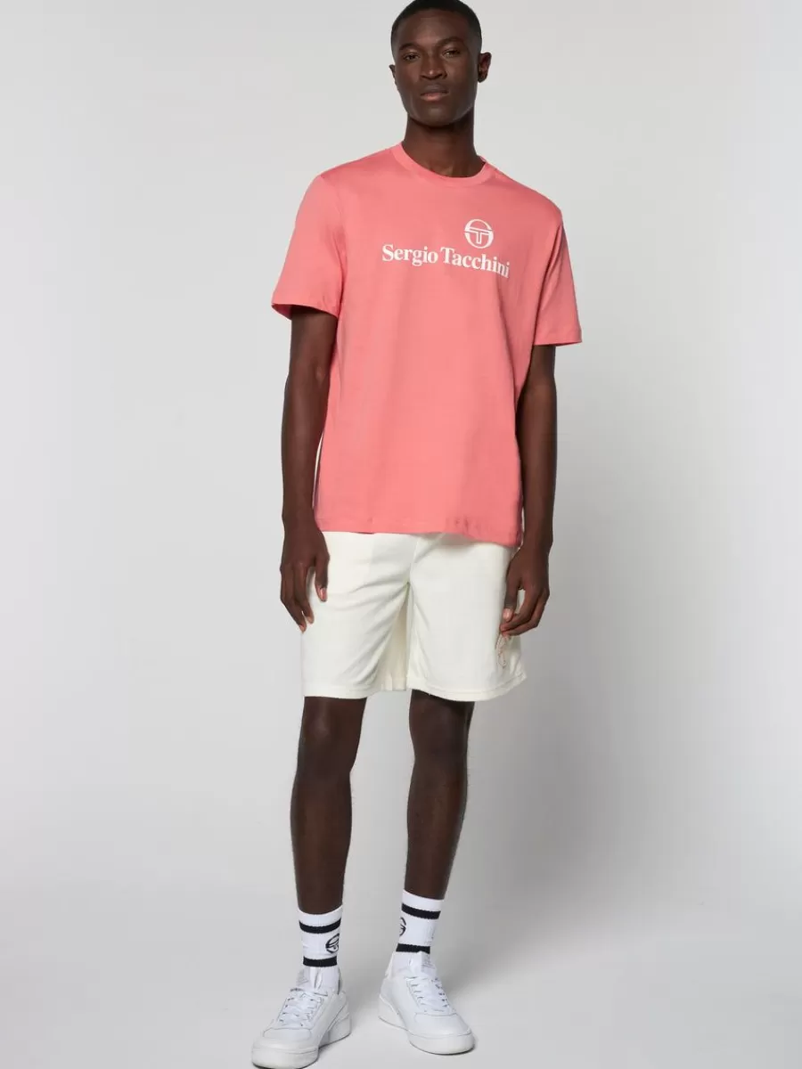 View All>Sergio Tacchini Heritage Logo T-Shirt- Tea Rose