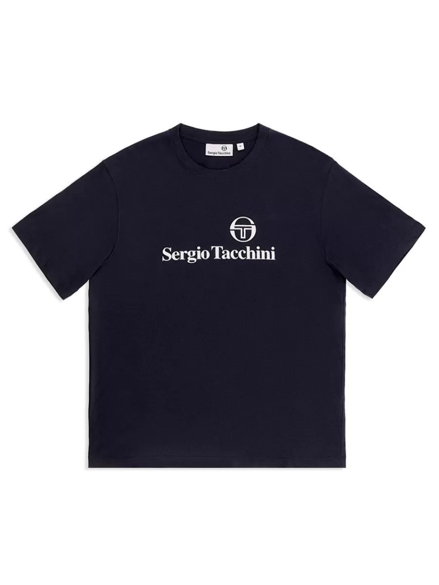 T-Shirts>Sergio Tacchini Heritage T-Shirt- Maritime Blue
