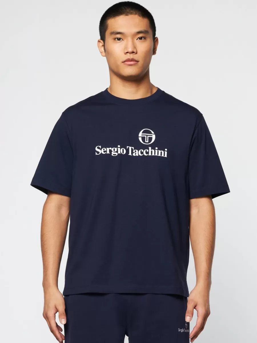 T-Shirts>Sergio Tacchini Heritage T-Shirt- Maritime Blue