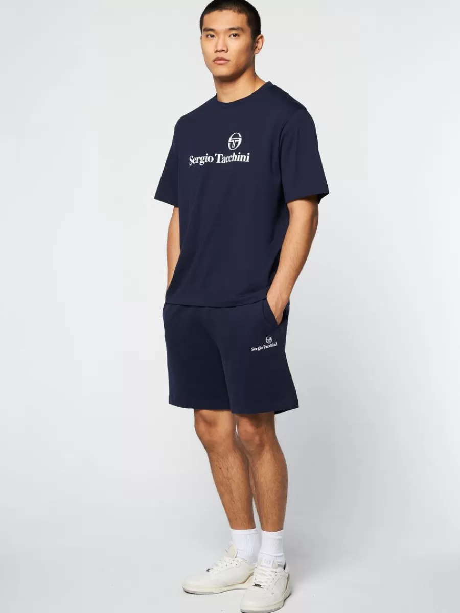 T-Shirts>Sergio Tacchini Heritage T-Shirt- Maritime Blue