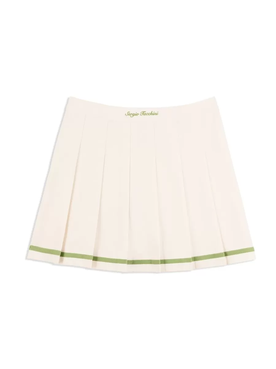 View All>Sergio Tacchini Kalkman Tennis Skirt- Gardenia