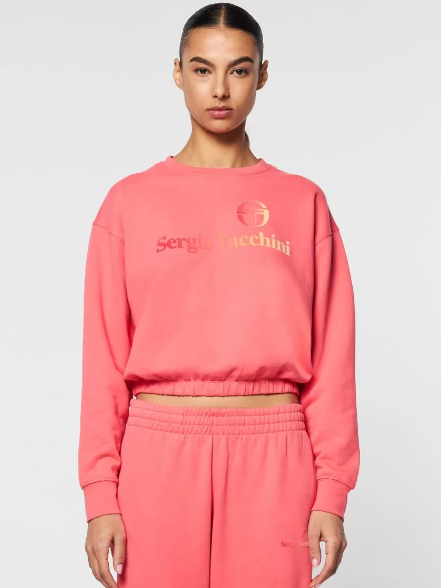 View All>Sergio Tacchini Lido Crew- Calypso Coral