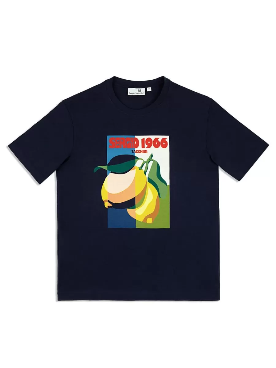 T-Shirts>Sergio Tacchini Limone T-Shirt- Maritime Blue