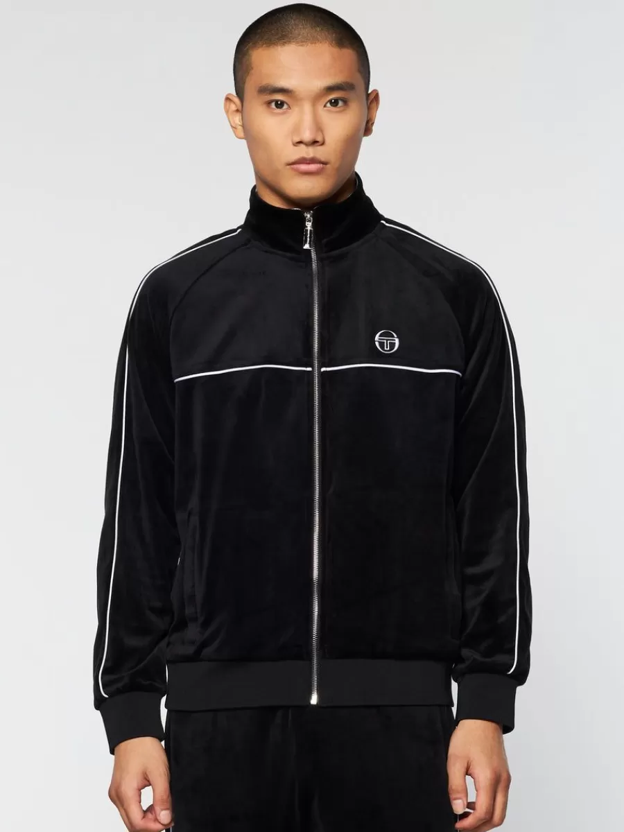 Velour>Sergio Tacchini Lioni Velour Track Jacket- Black Beauty
