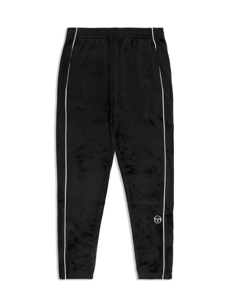 Pants And Sweatpants>Sergio Tacchini Lioni Velour Track Pant- Black Beauty