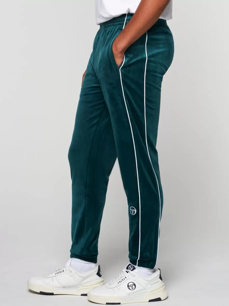 Pants And Sweatpants>Sergio Tacchini Lioni Velour Track Pant- Botanical Garden