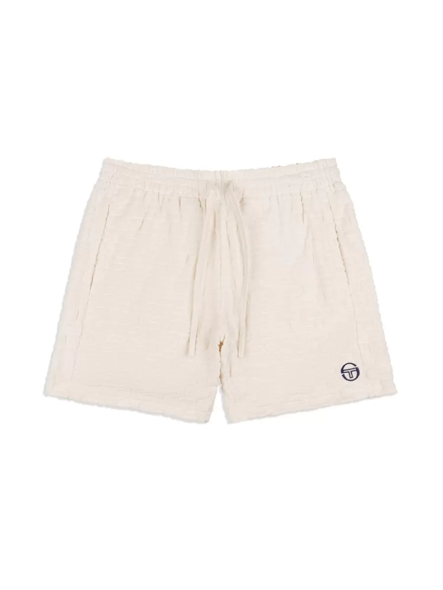 Shorts And Swim>Sergio Tacchini Livata Monogram Short- Gardenia