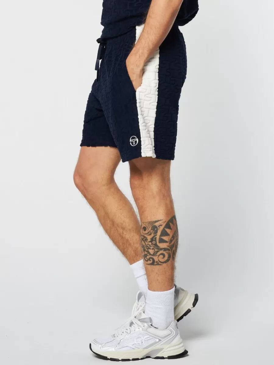 Shorts And Swim>Sergio Tacchini Livata Monogram Short- Maritime Blue
