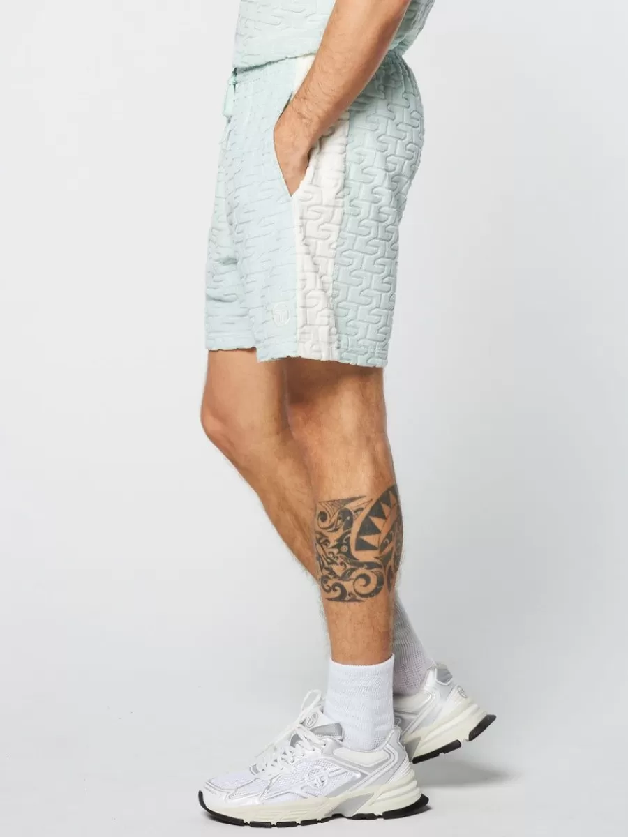Shorts And Swim>Sergio Tacchini Livata Monogram Short- Surf Spray