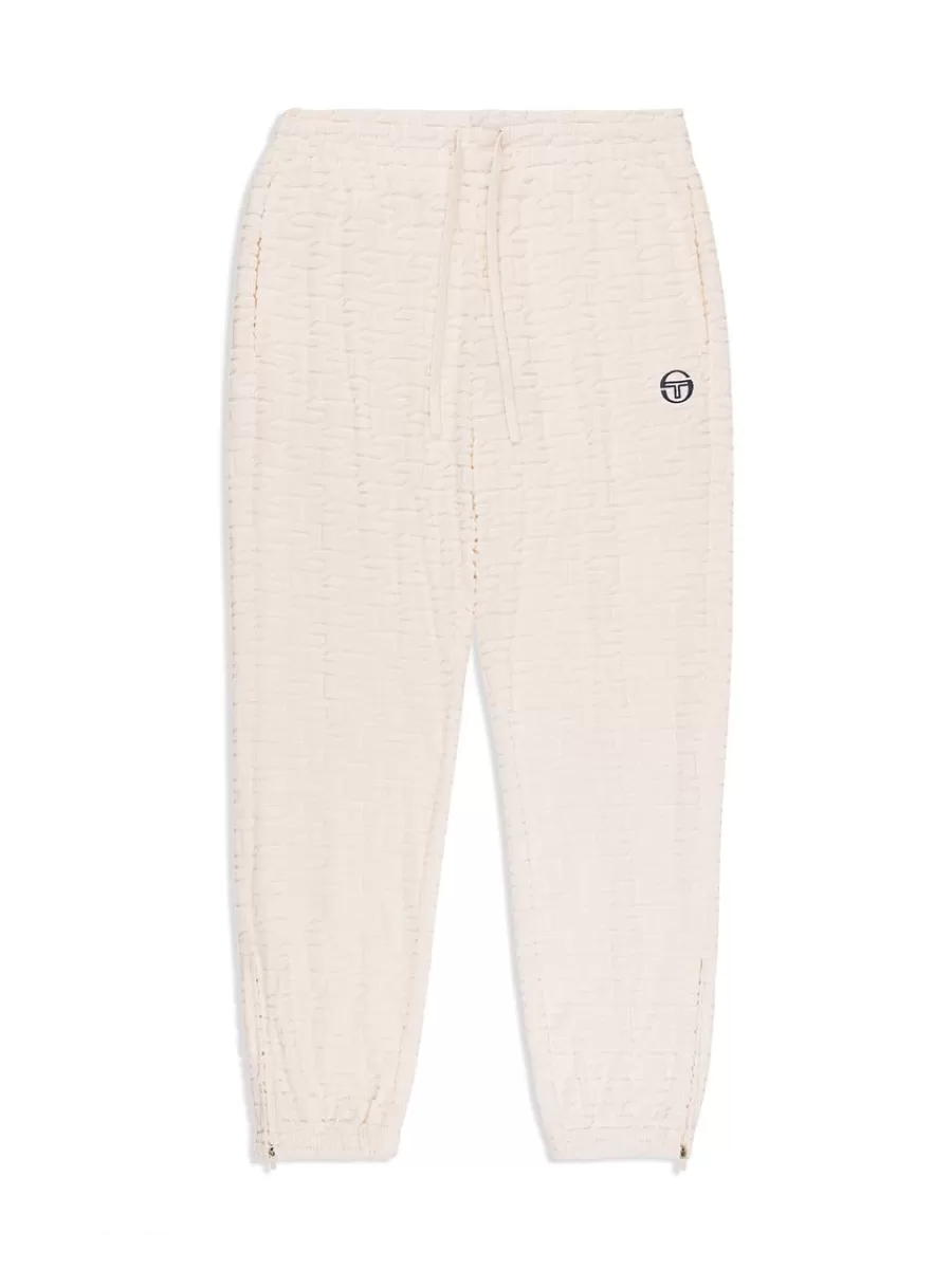 Pants And Sweatpants>Sergio Tacchini Livata Monogram Track Pant- Gardenia