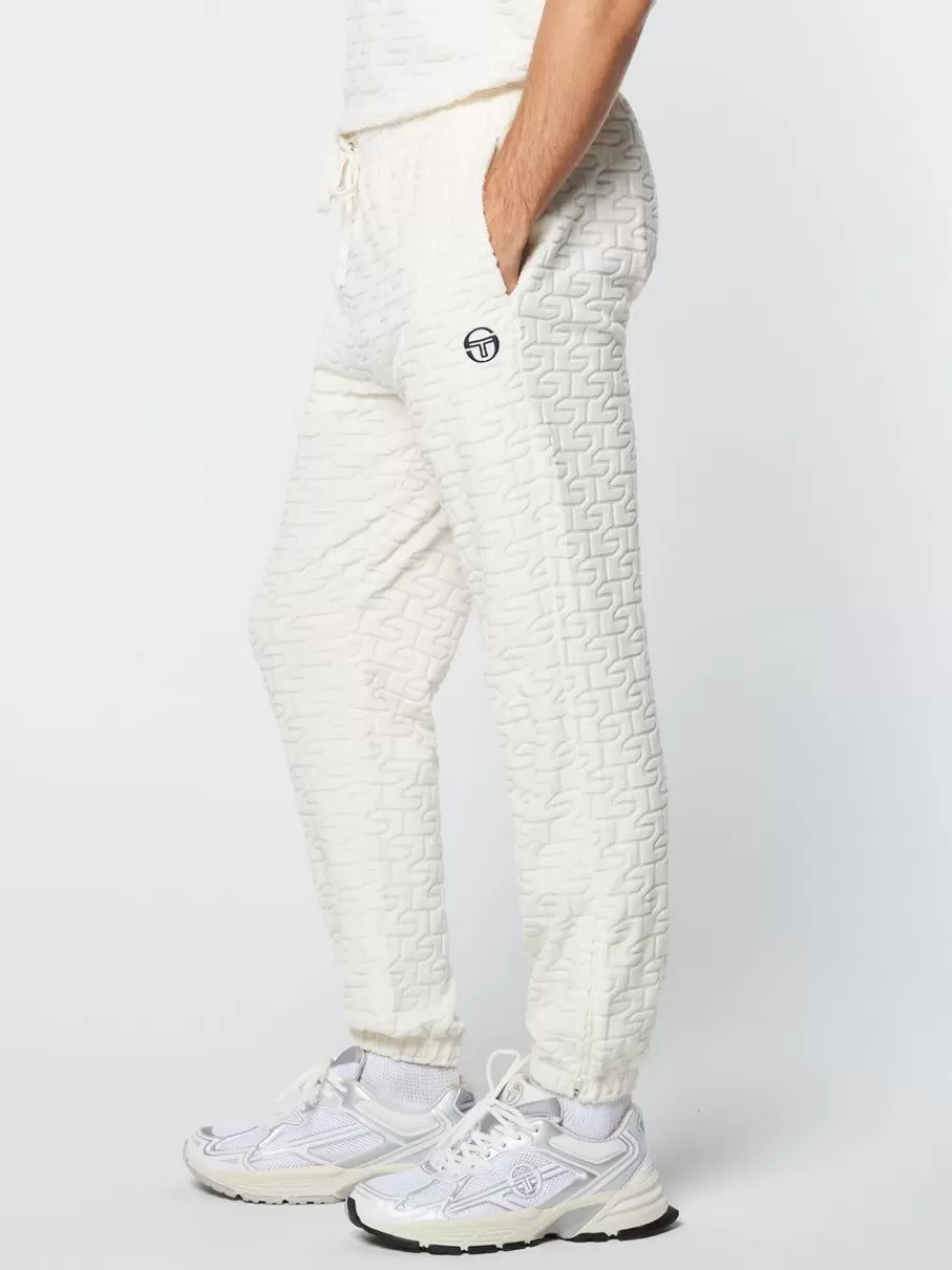 Pants And Sweatpants>Sergio Tacchini Livata Monogram Track Pant- Gardenia