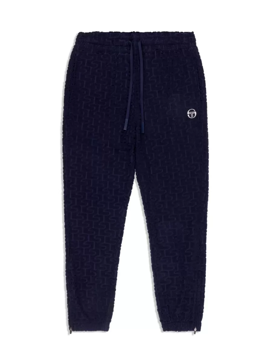 Pants And Sweatpants>Sergio Tacchini Livata Monogram Track Pant- Maritime Blue