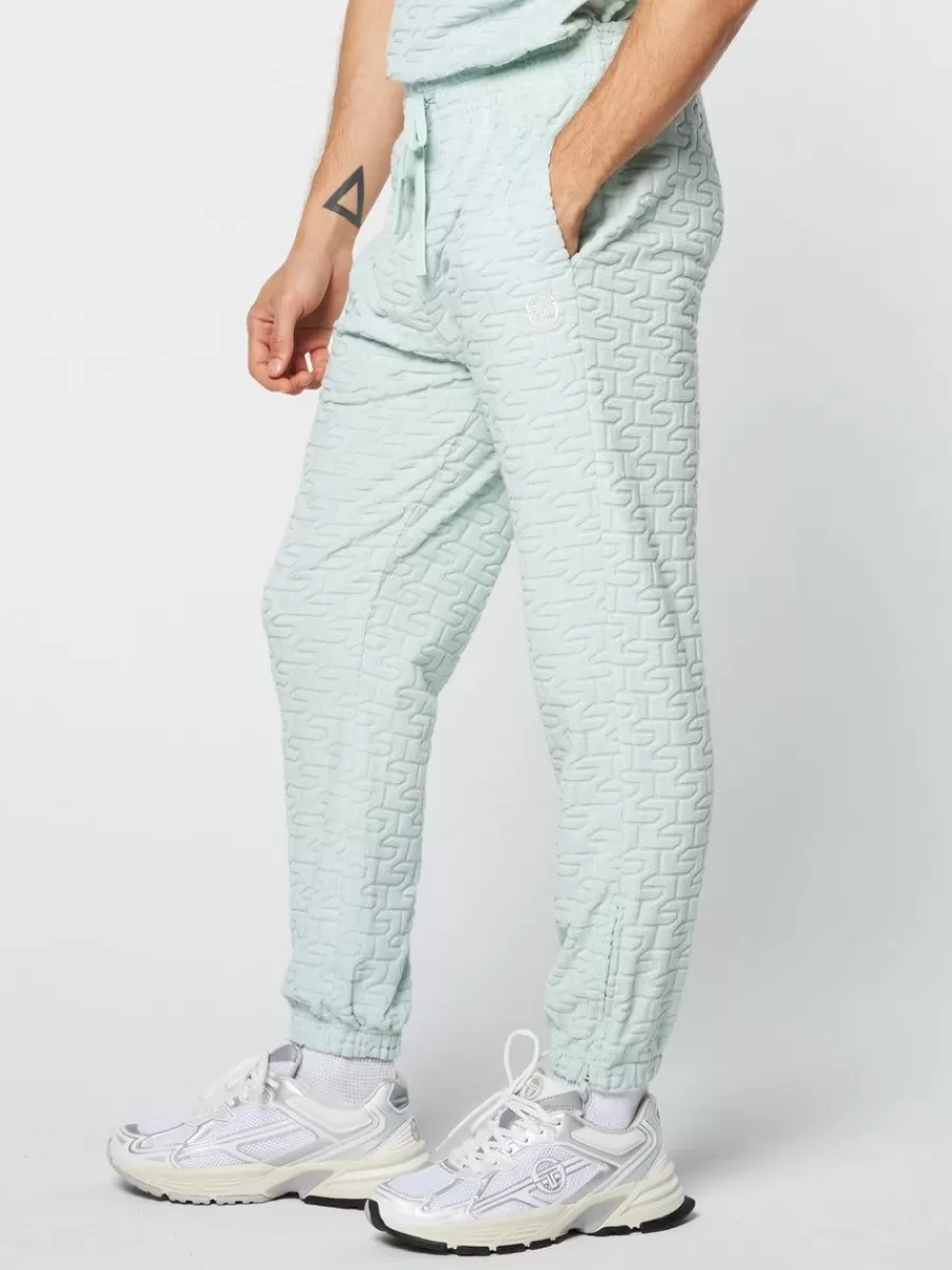 Pants And Sweatpants>Sergio Tacchini Livata Monogram Track Pant- Surf Spray