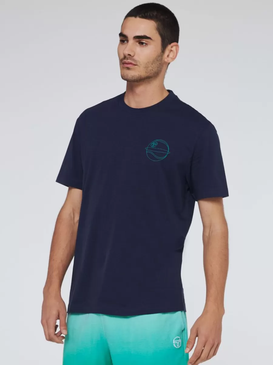 T-Shirts>Sergio Tacchini Lo Sport T-Shirt- Maritime Blue