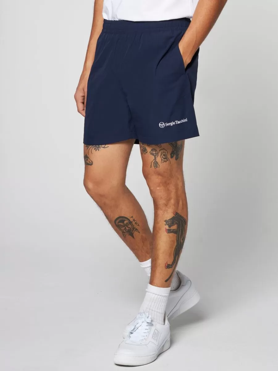 Nylon>Sergio Tacchini Merlata Water-Reactive Swim Short- Maritime Blue