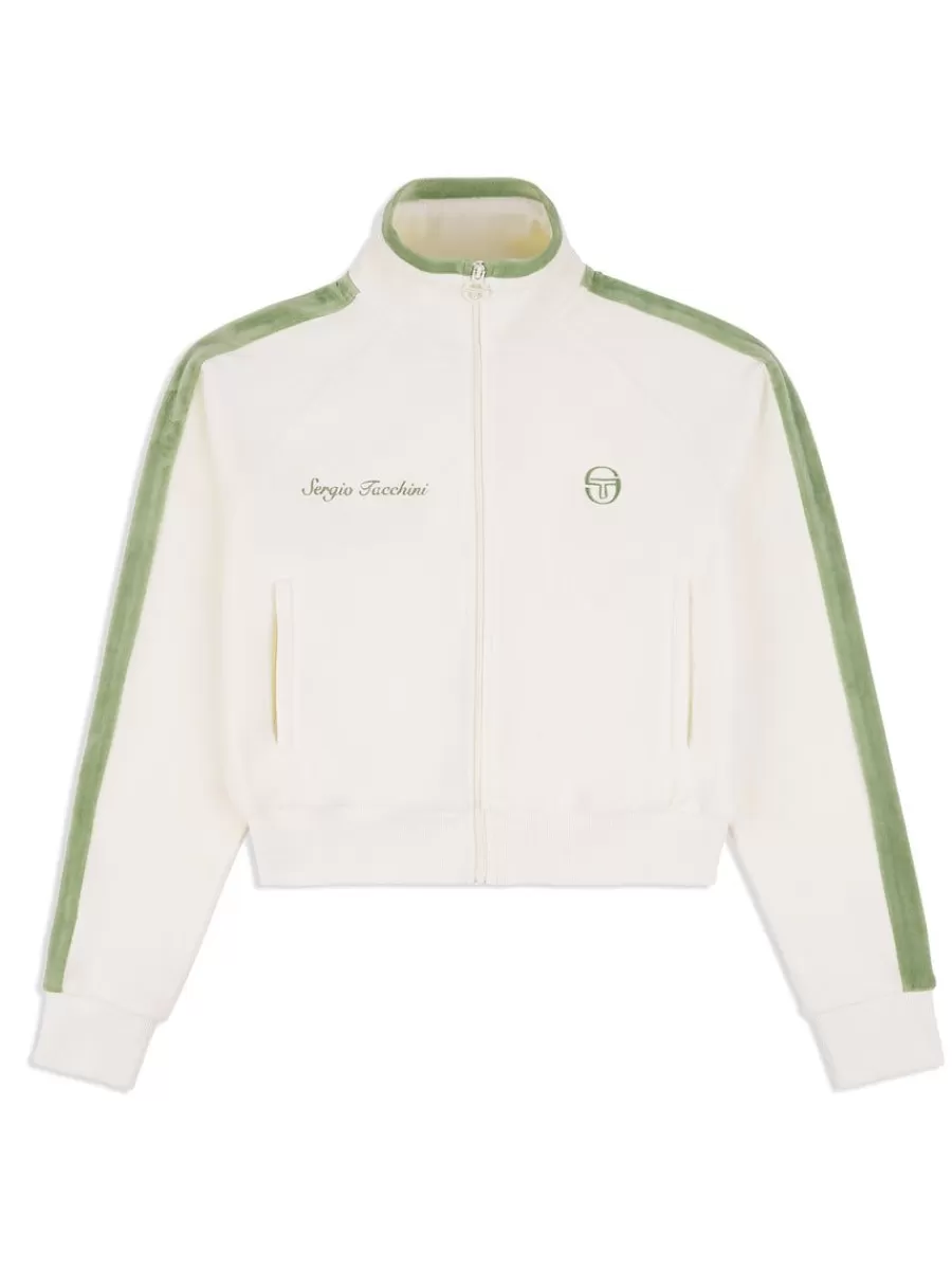 Velour>Sergio Tacchini Miss Carlotta Velour Track Jacket- Gardenia