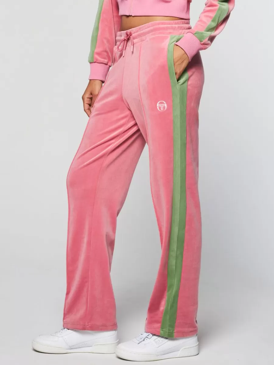 Velour>Sergio Tacchini Miss Carlotta Velour Track Pant- Wild Rose